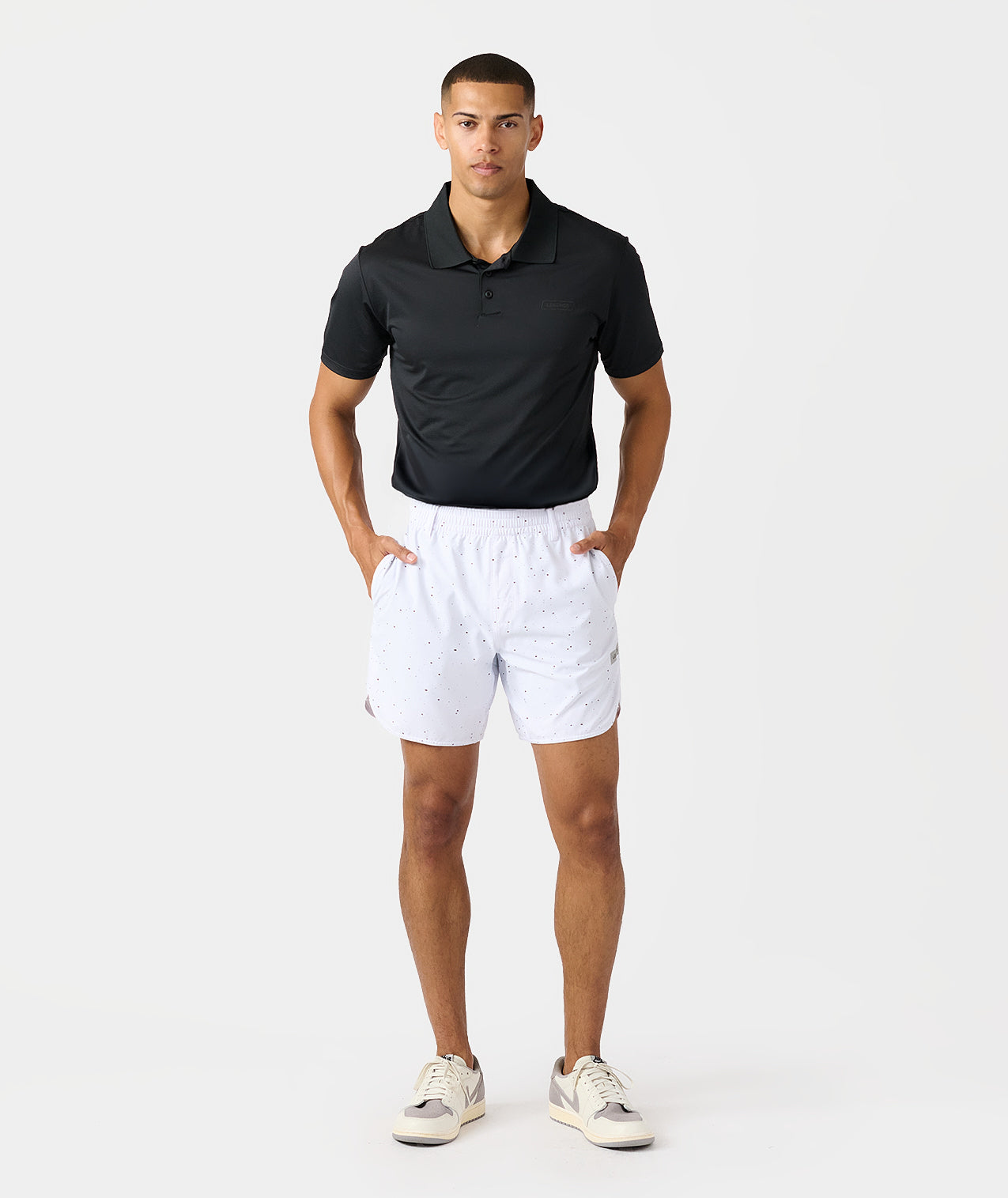 Luka Golf Short White Black Splatter - 8