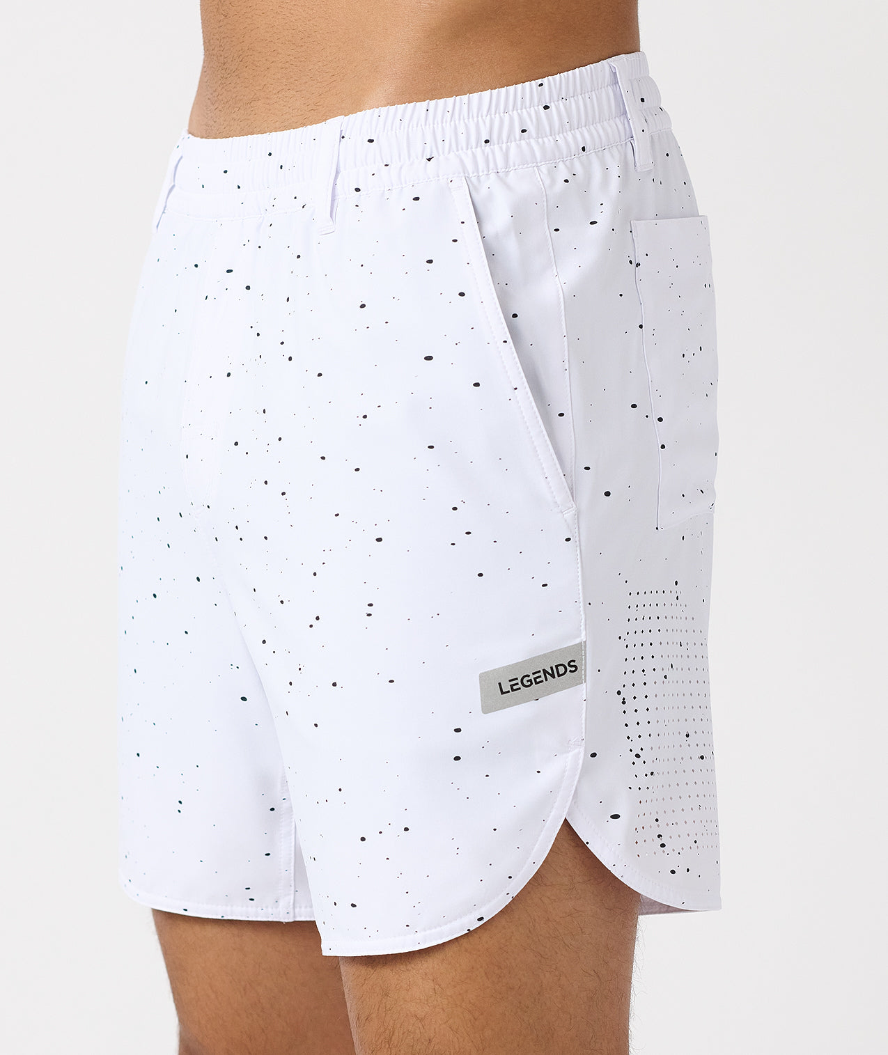 Luka Golf Short White Black Splatter - 7