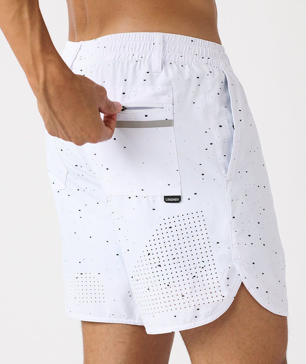 Luka Golf Short White Black Splatter - 5