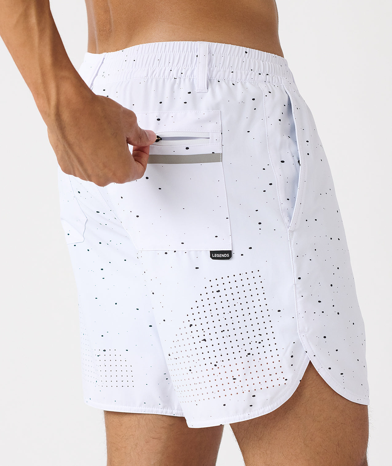 Luka Golf Short White Black Splatter - 5