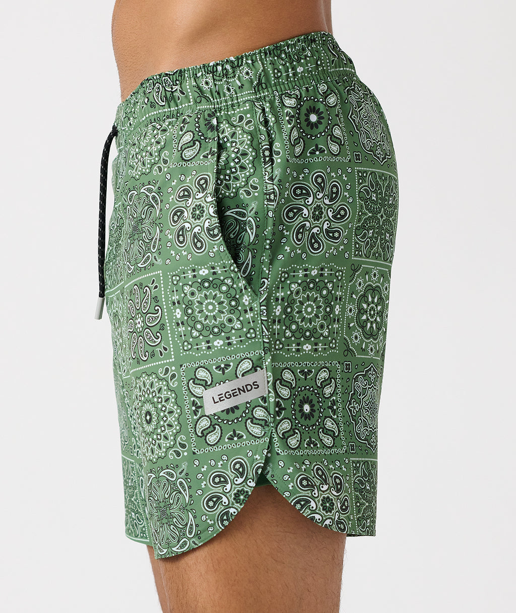 Luka Short Paisley Tile Elm - 6