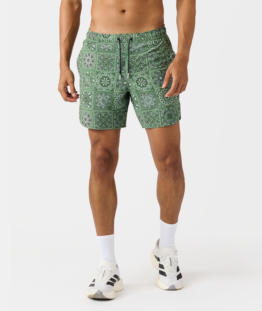 Luka Short Paisley Tile Elm - 1