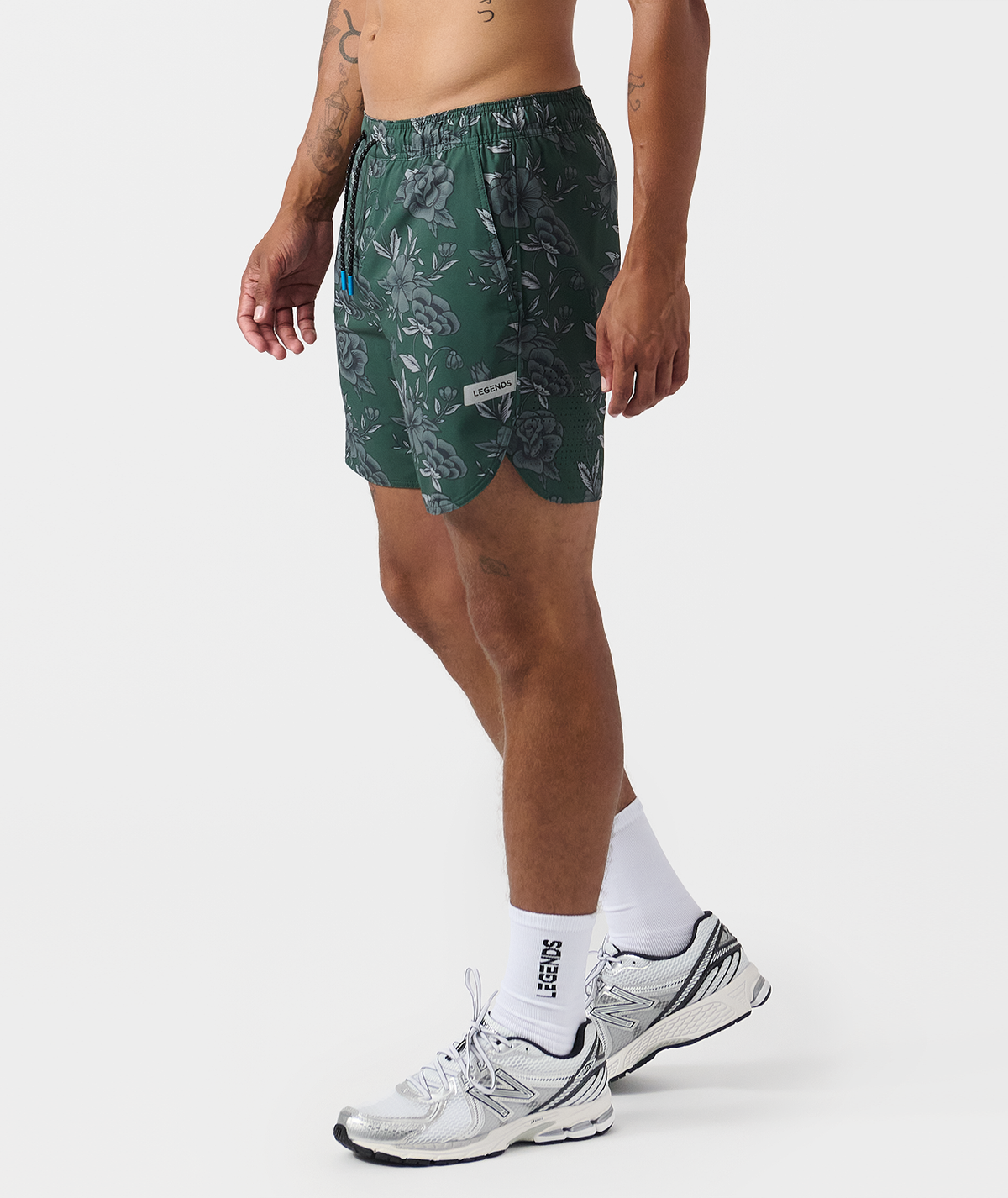 Luka Short Vintage Floral Dark Moss - 2