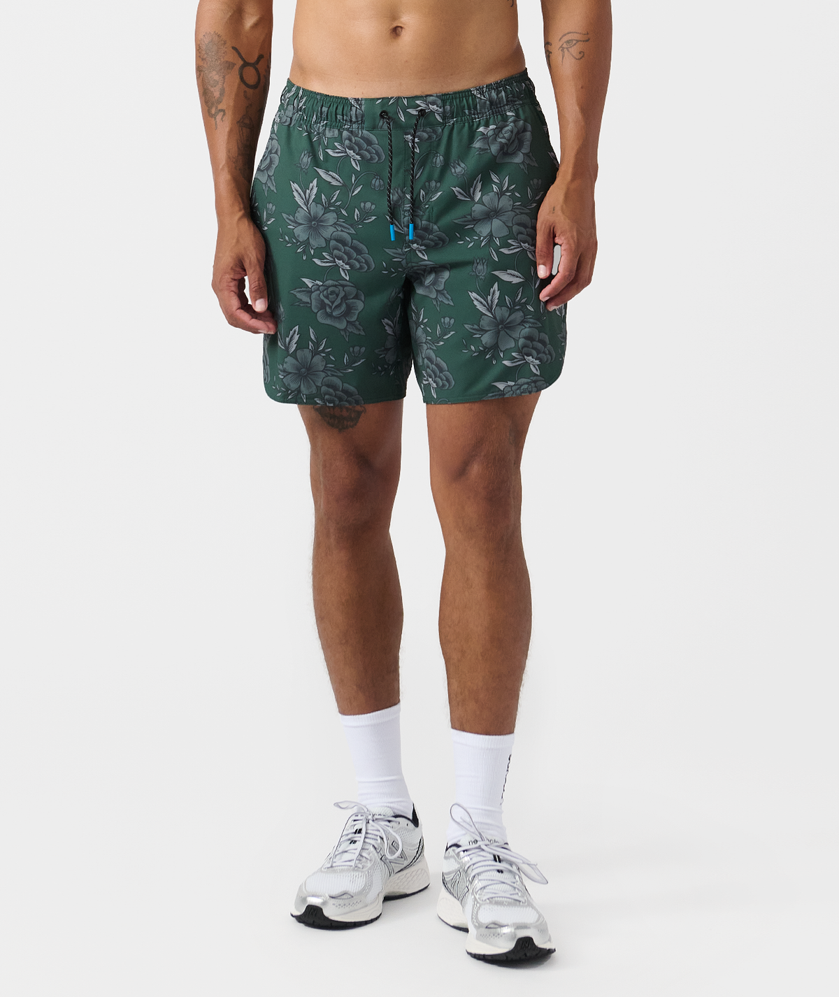 Luka Short Vintage Floral Dark Moss - 1