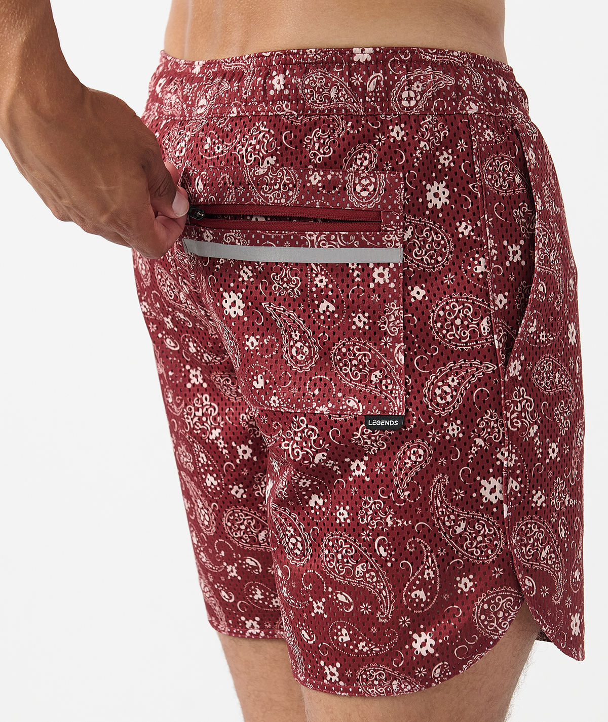 Luka Mesh Short Crimson Paisley - 5