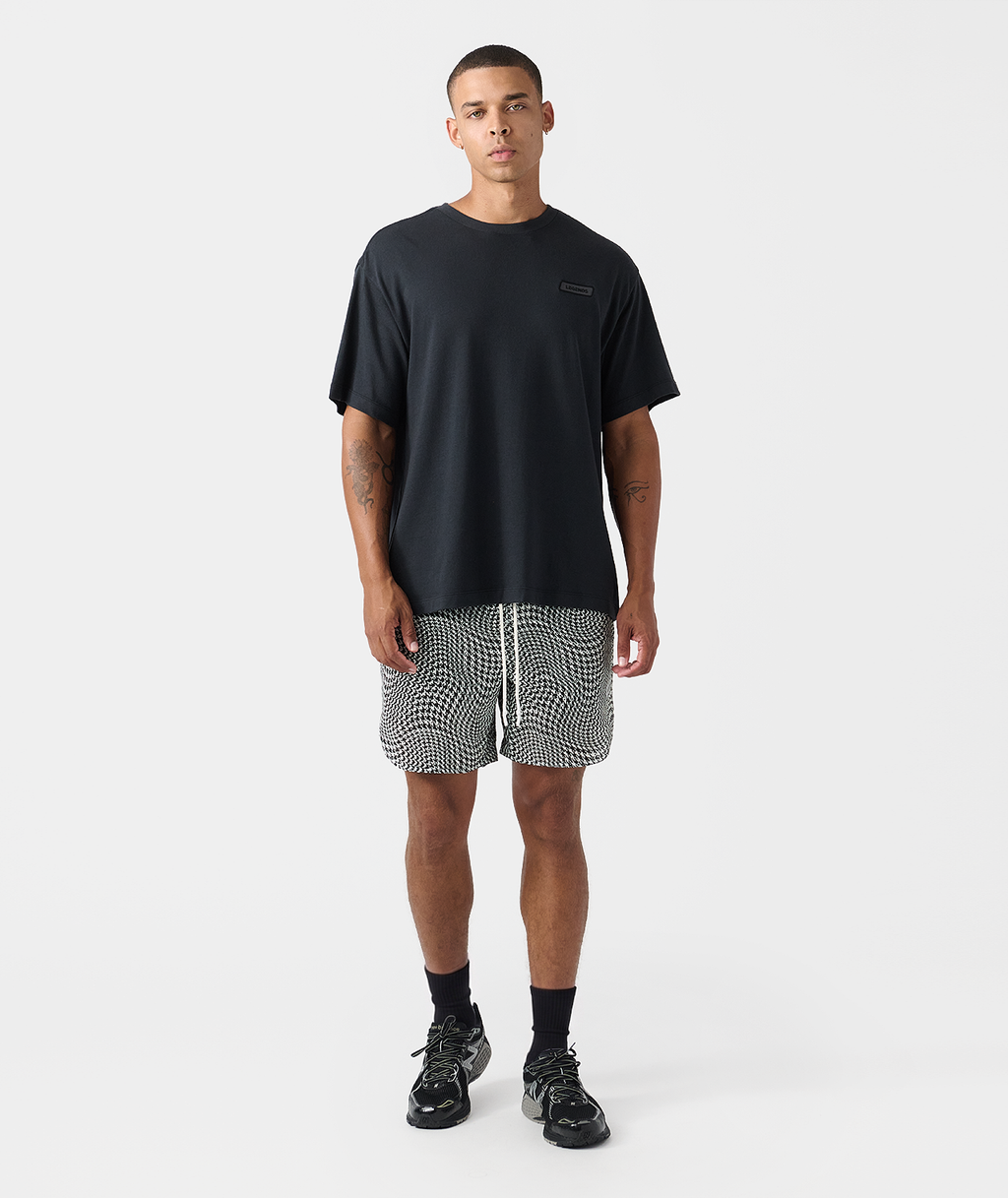 Luka Mesh Short Warped Houndstooth Faded Black - 7