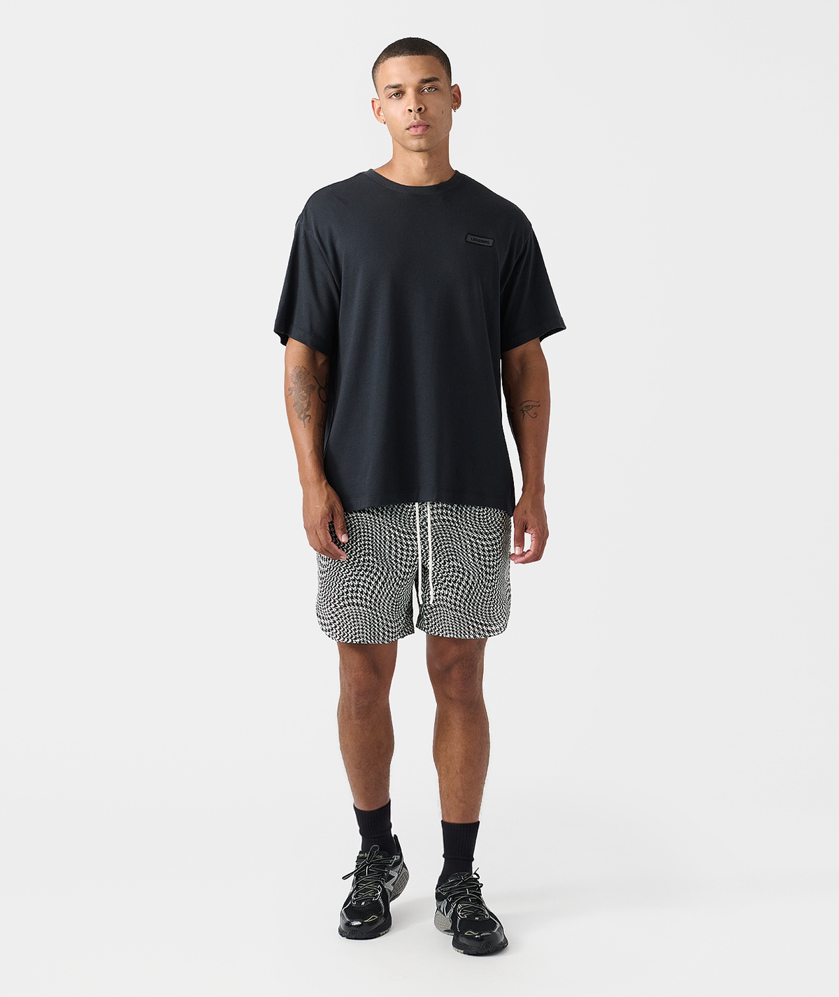 Luka Mesh Short Warped Houndstooth Faded Black - 7