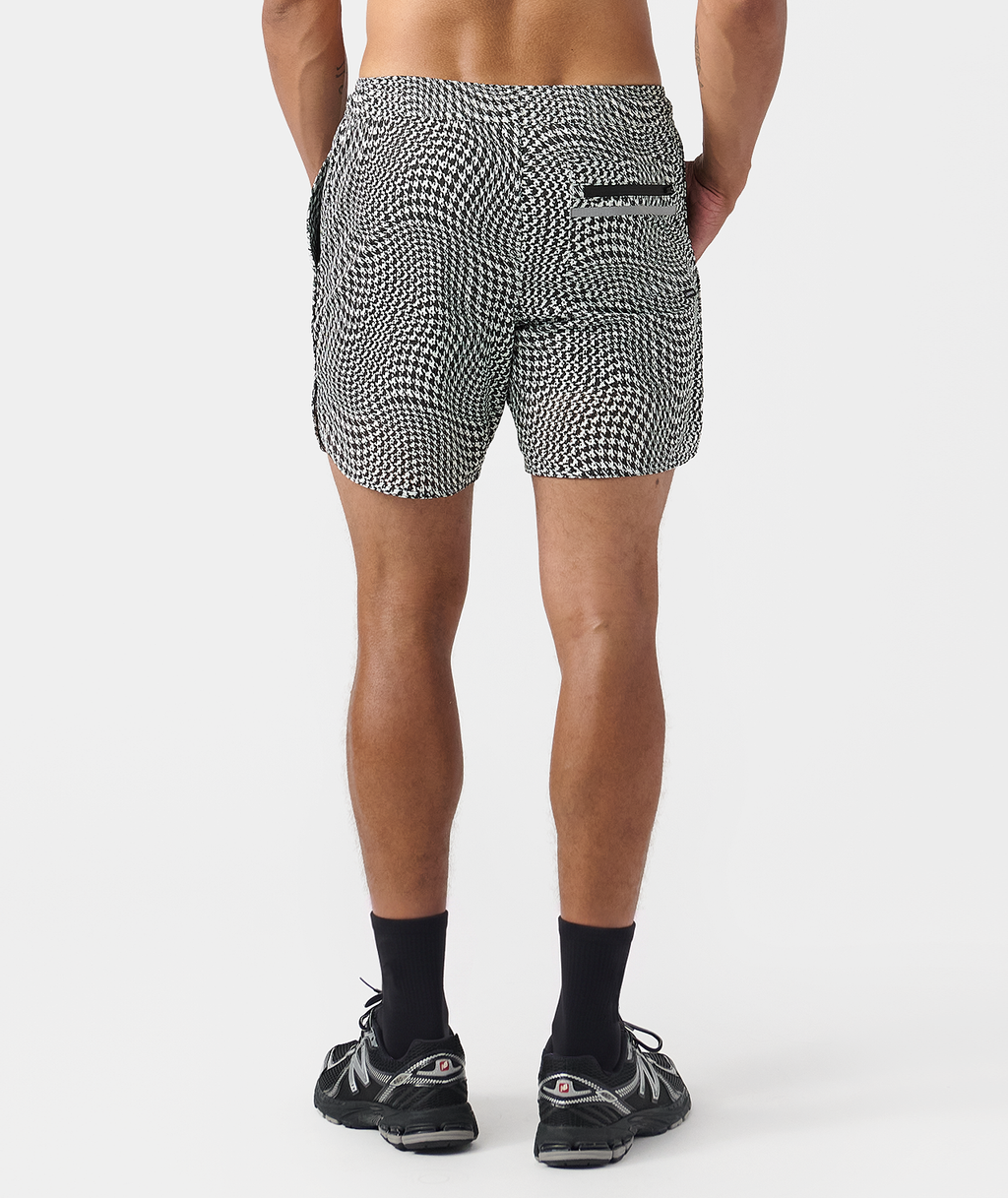 Luka Mesh Short Warped Houndstooth Faded Black - 3