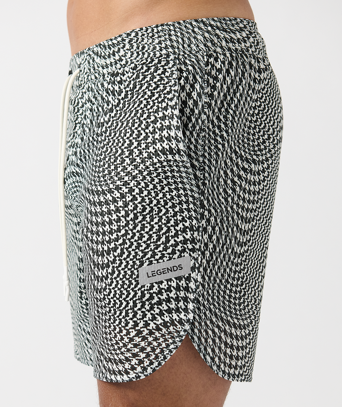 Luka Mesh Short Warped Houndstooth Faded Black - 4