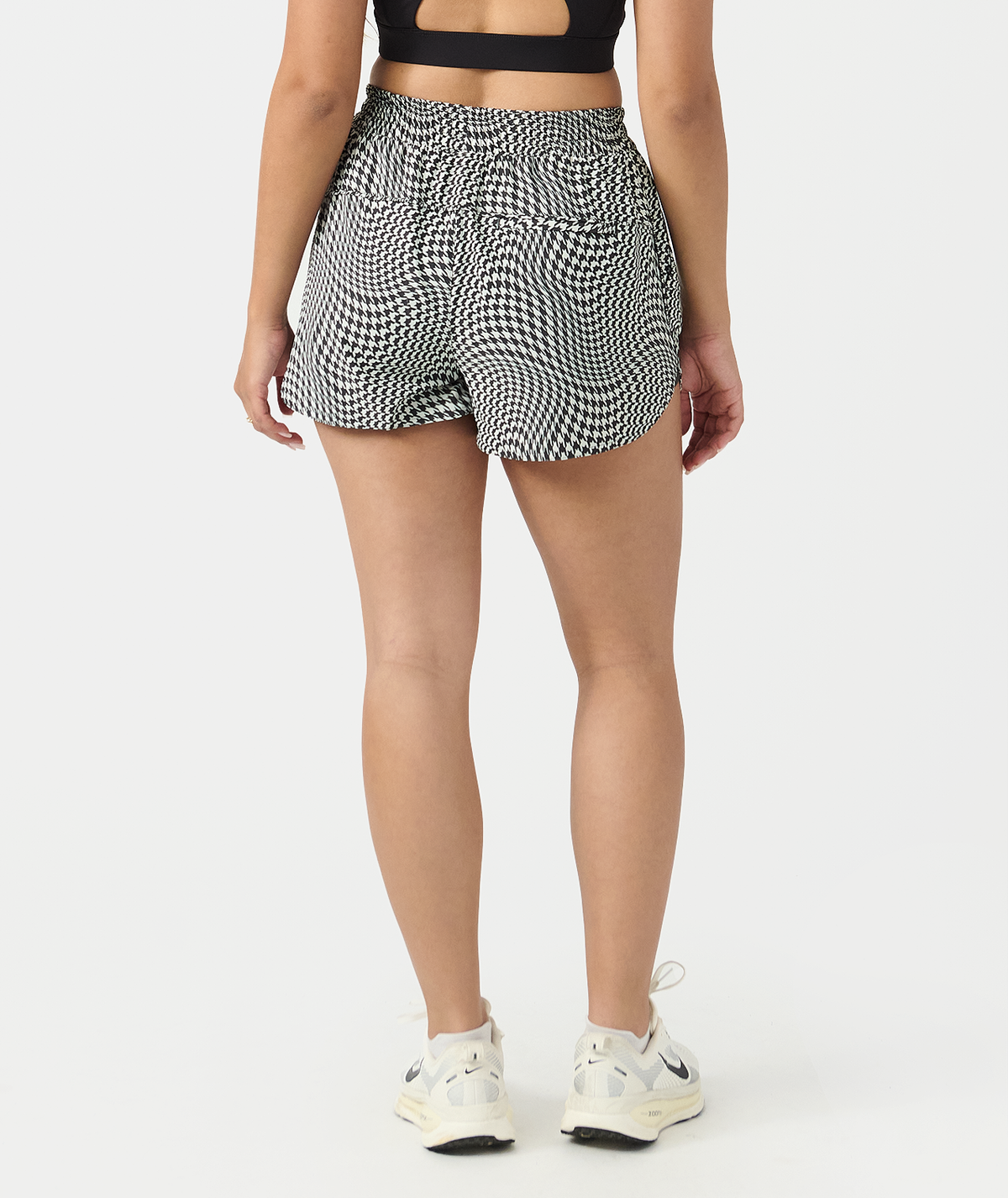Leni Short Warped Houndstooth Faded Black - 2