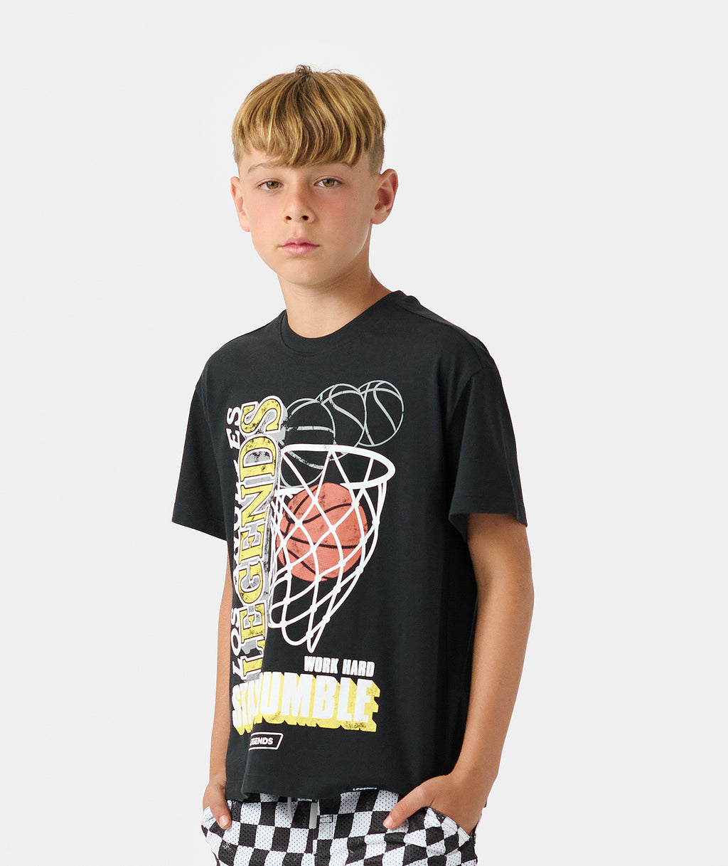 Little Legends Theo Tee Black WHSH - 2