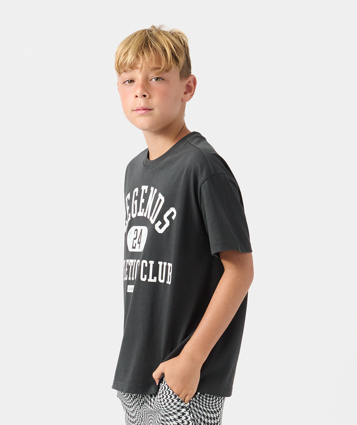 Little Legends Theo Tee Faded Black Phys Ed - 3