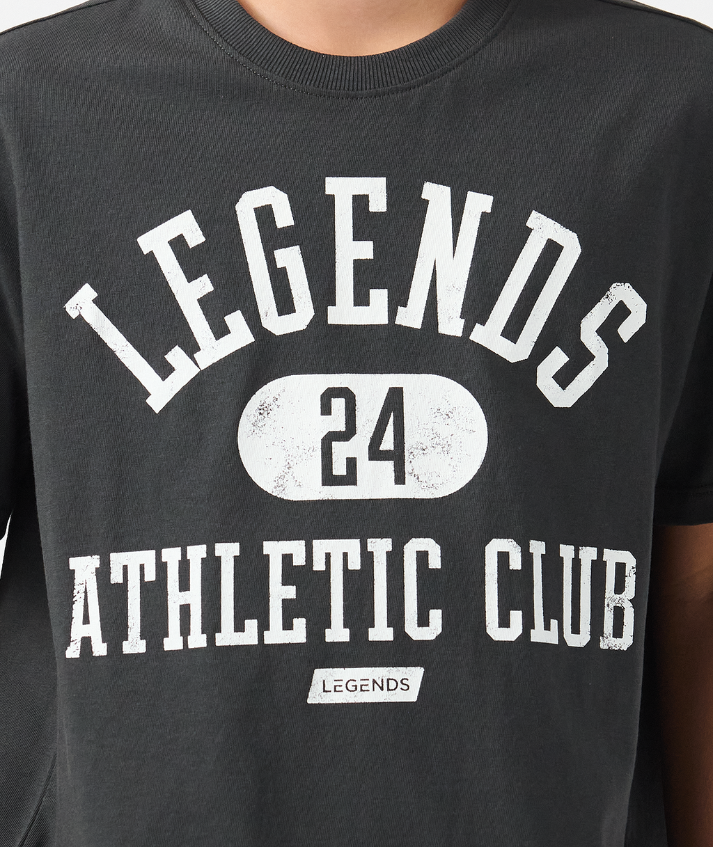 Little Legends Theo Tee Faded Black Phys Ed - 4