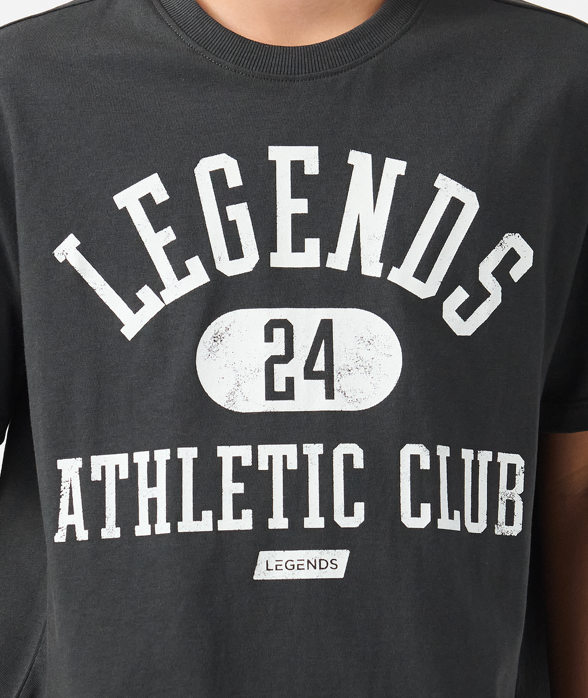 Little Legends Theo Tee Faded Black Phys Ed - 4