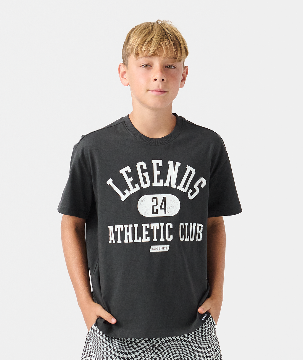 Little Legends Theo Tee Faded Black Phys Ed - 1