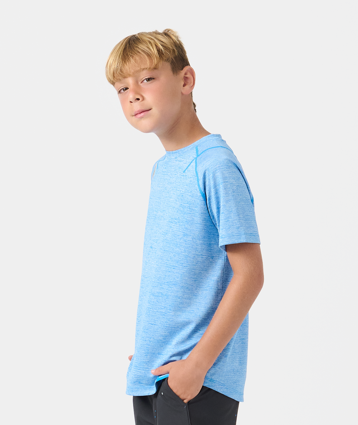 Little Legends Enzo Tee Marathon Blue Heather - 3