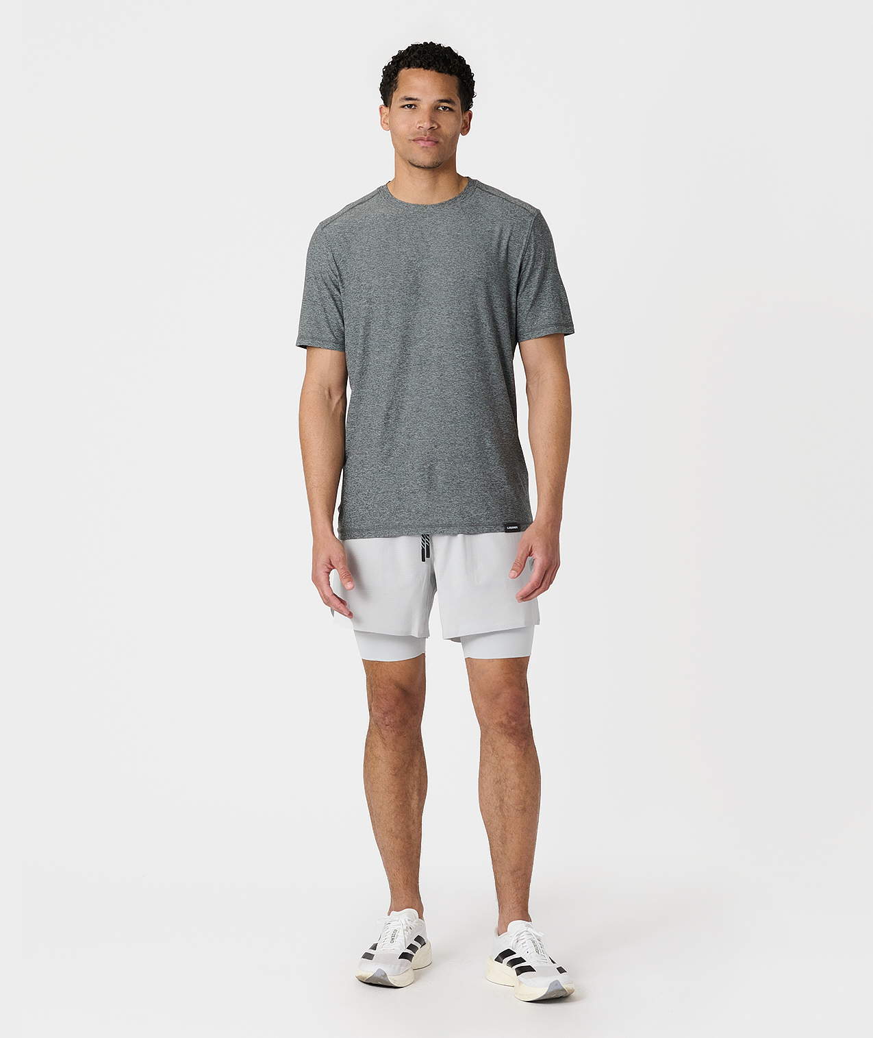 Aire Tee Charcoal Gray Heather