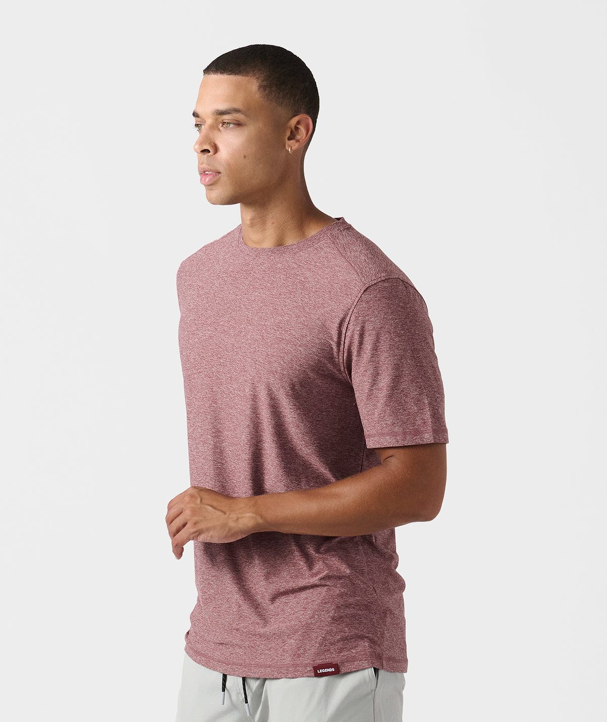 Aire Tee Crimson Heather - 2