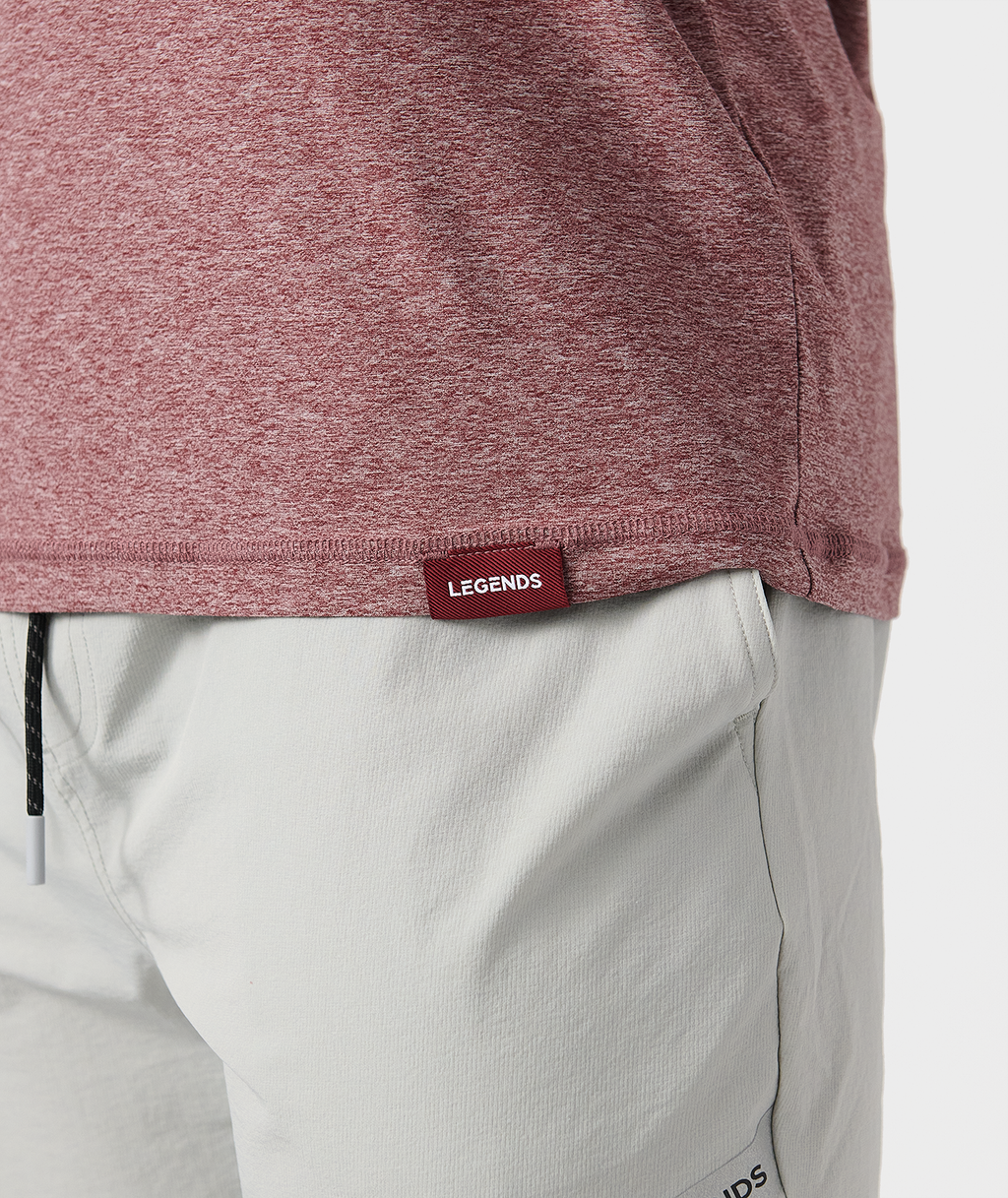 Aire Tee Crimson Heather - 5