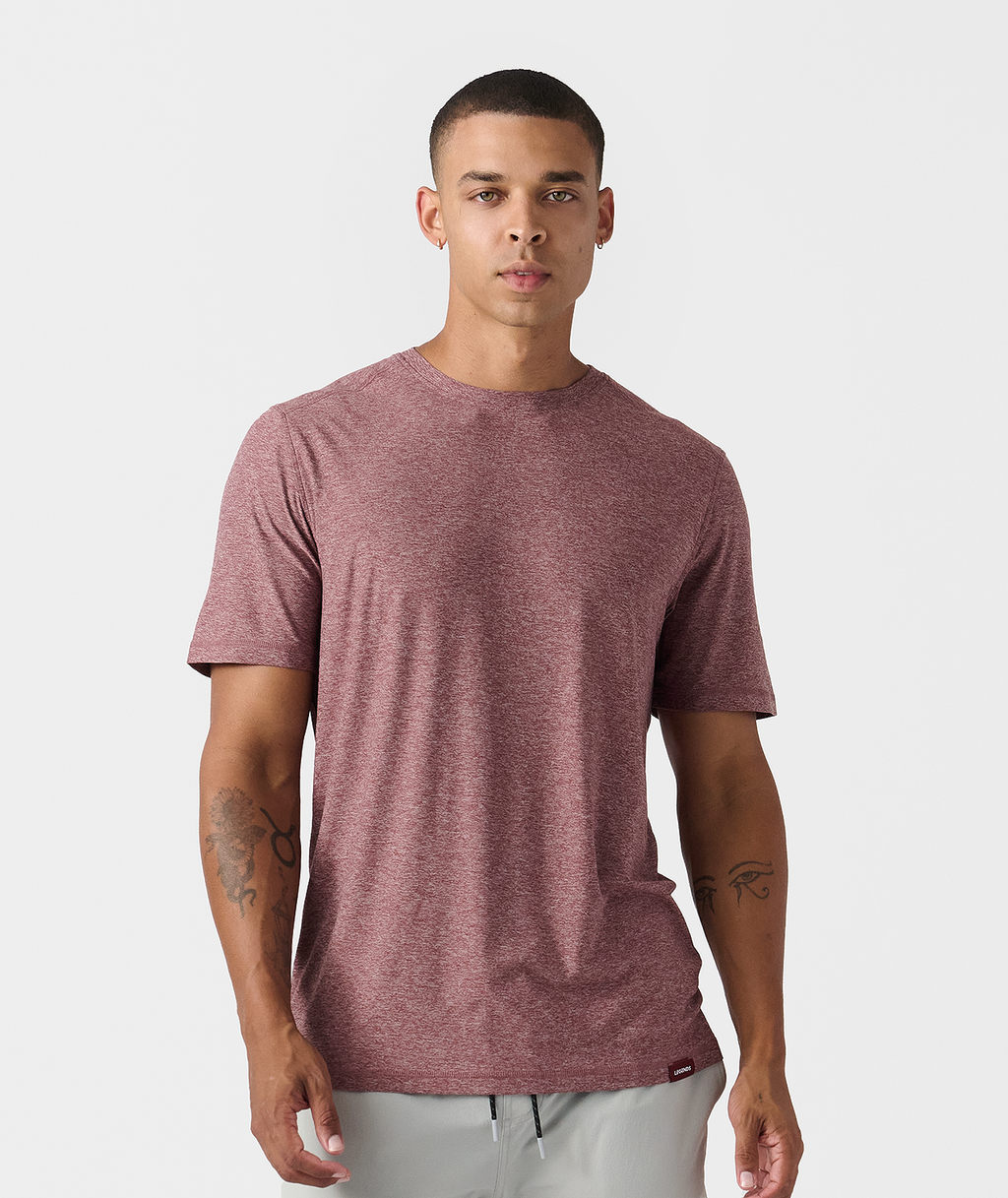 Aire Tee Crimson Heather - 1