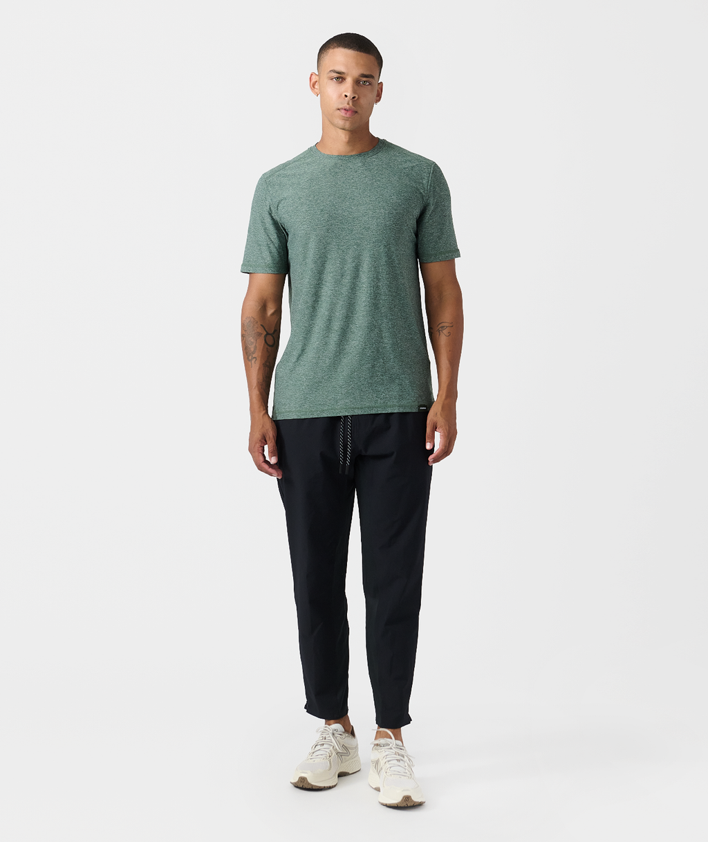 Aire Tee Dark Moss Heather - 6