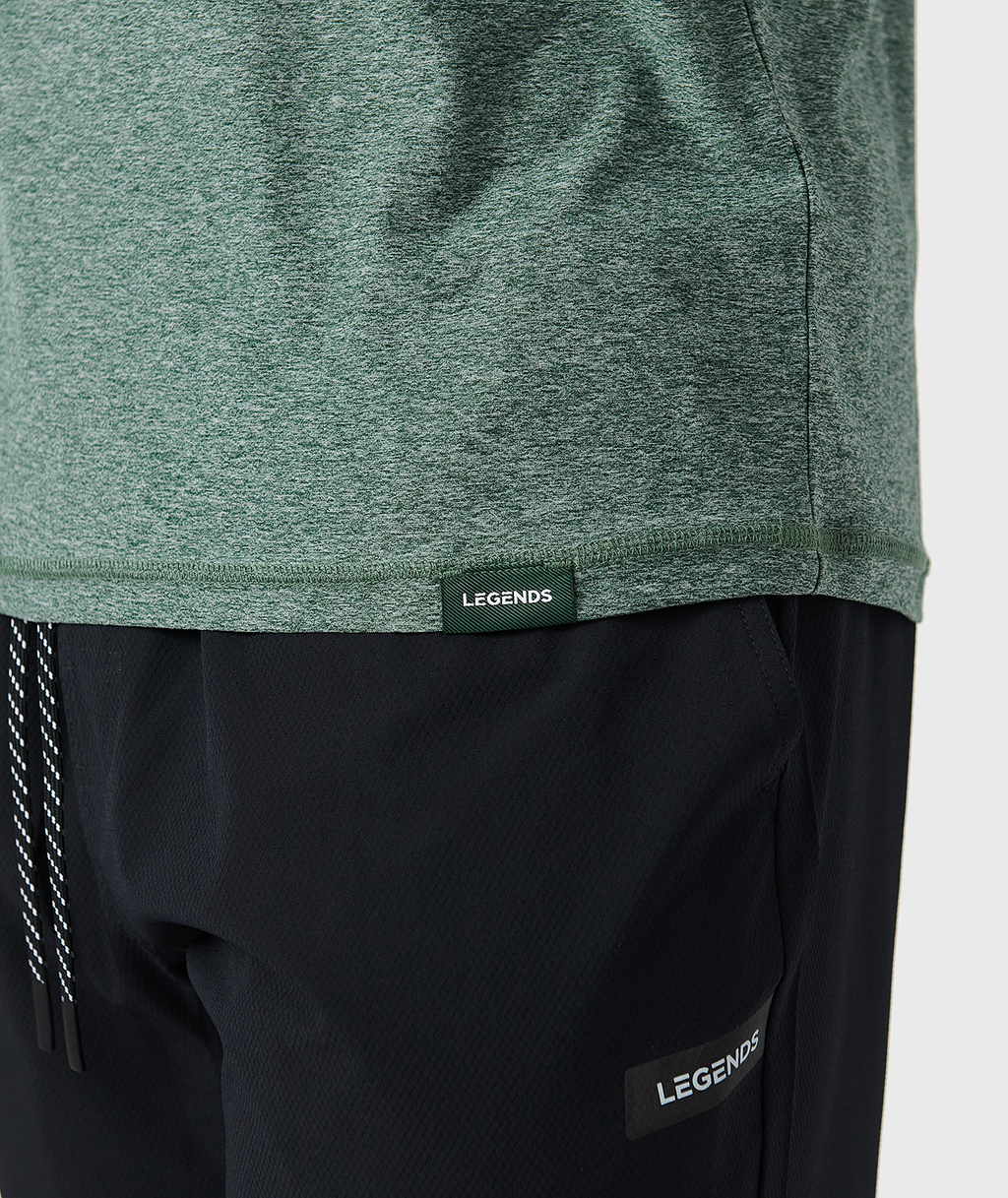 Aire Tee Dark Moss Heather - 5