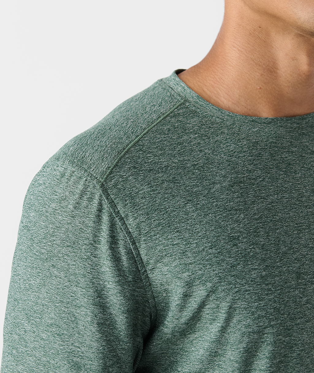 Aire Tee Dark Moss Heather - 4