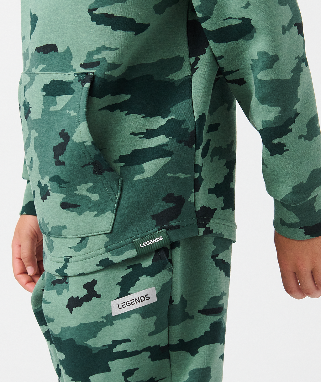 Little Legends Hawthorne Tech Quarter Zip Dark Moss Camo - 7