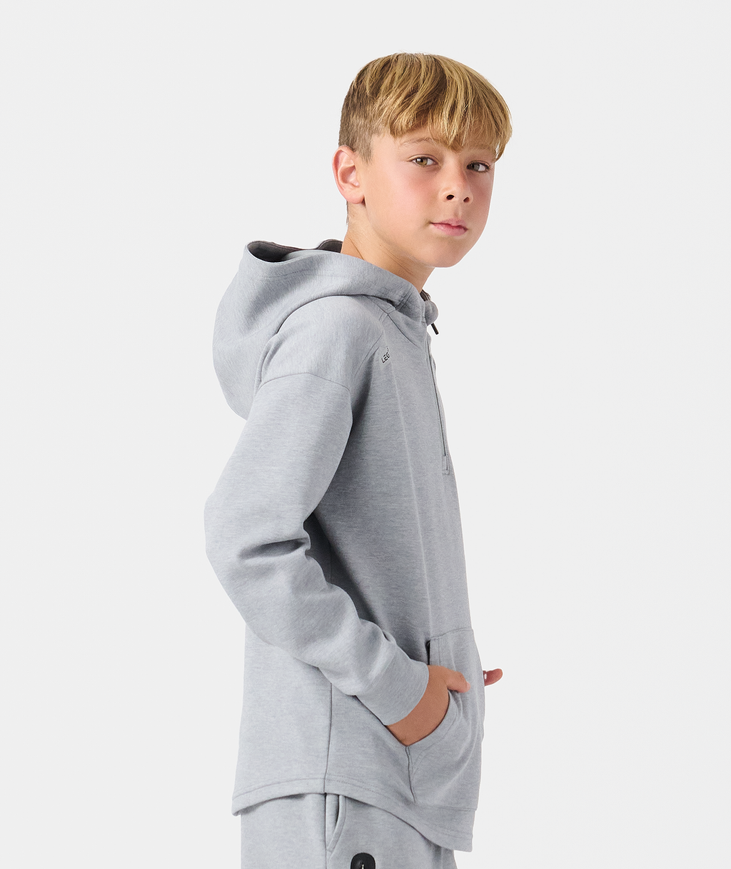 Little Legends Hawthorne Tech Quarter Zip Medium Gray Heather - 3