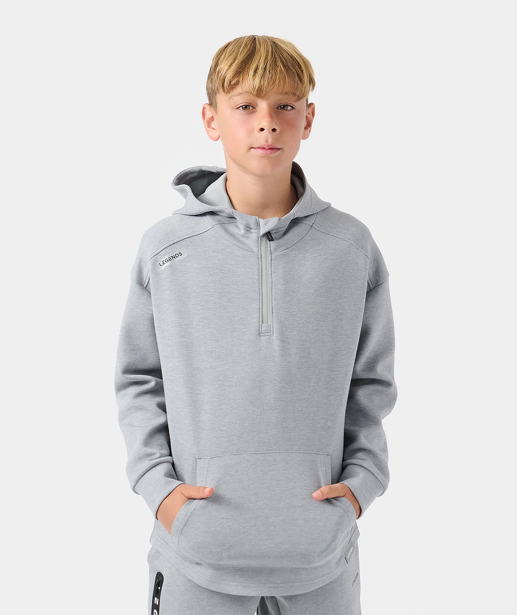 Little Legends Hawthorne Tech Quarter Zip Medium Gray Heather - 1