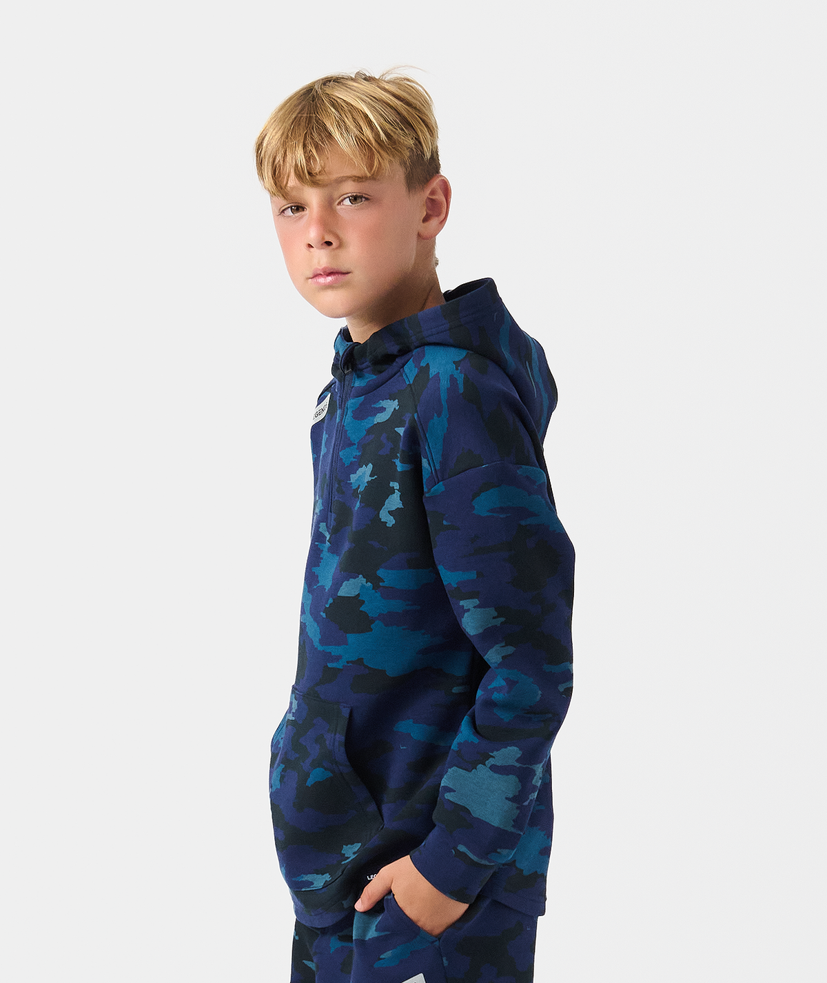 Little Legends Hawthorne Tech Quarter Zip Navy Camo - 3