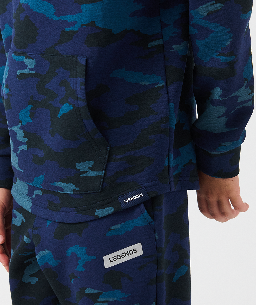 Little Legends Hawthorne Tech Quarter Zip Navy Camo - 6