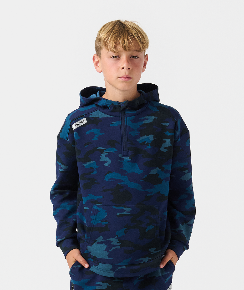 Little Legends Hawthorne Tech Quarter Zip Navy Camo - 1