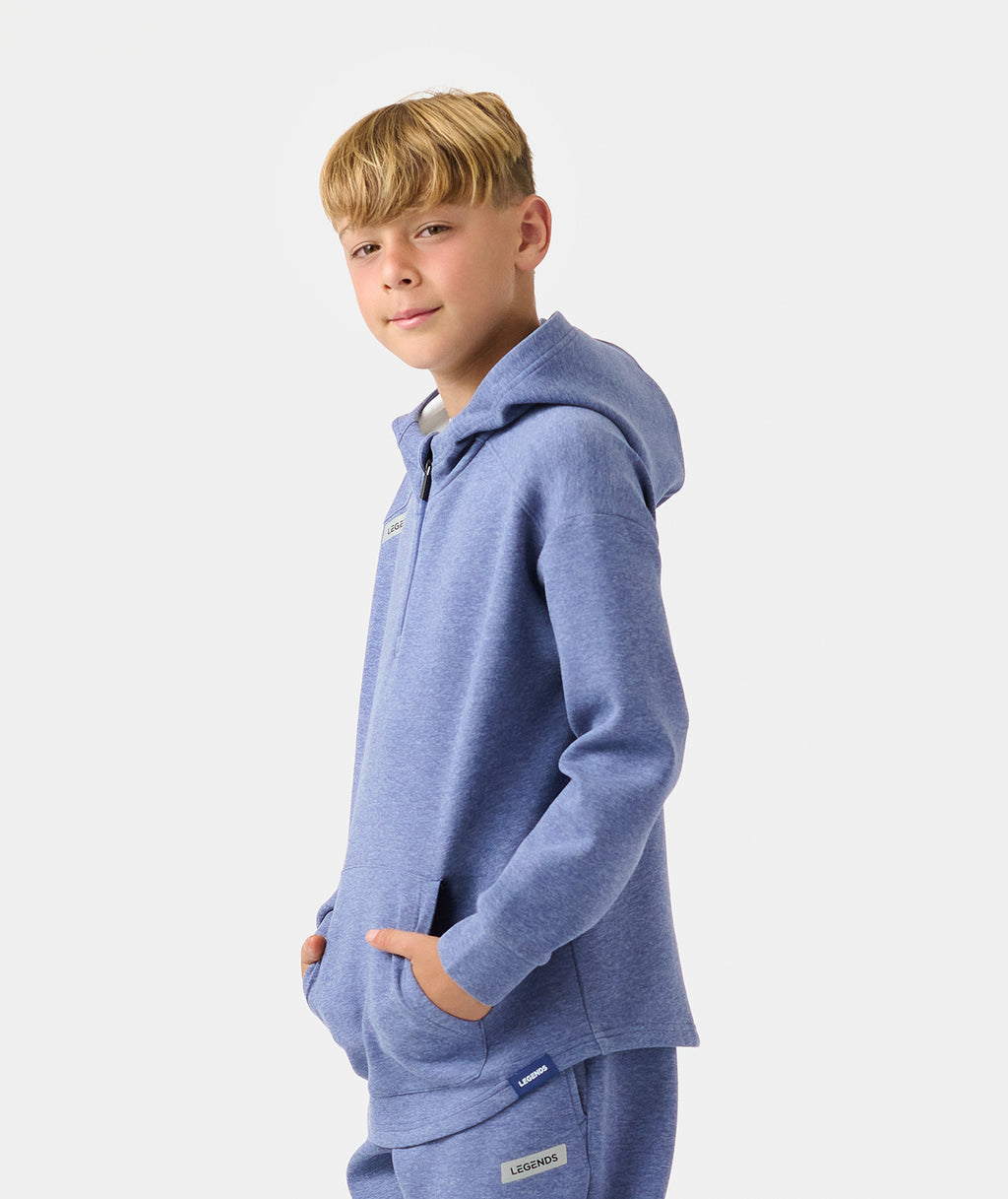Little Legends Hawthorne Tech Quarter Zip Orion Heather - 2