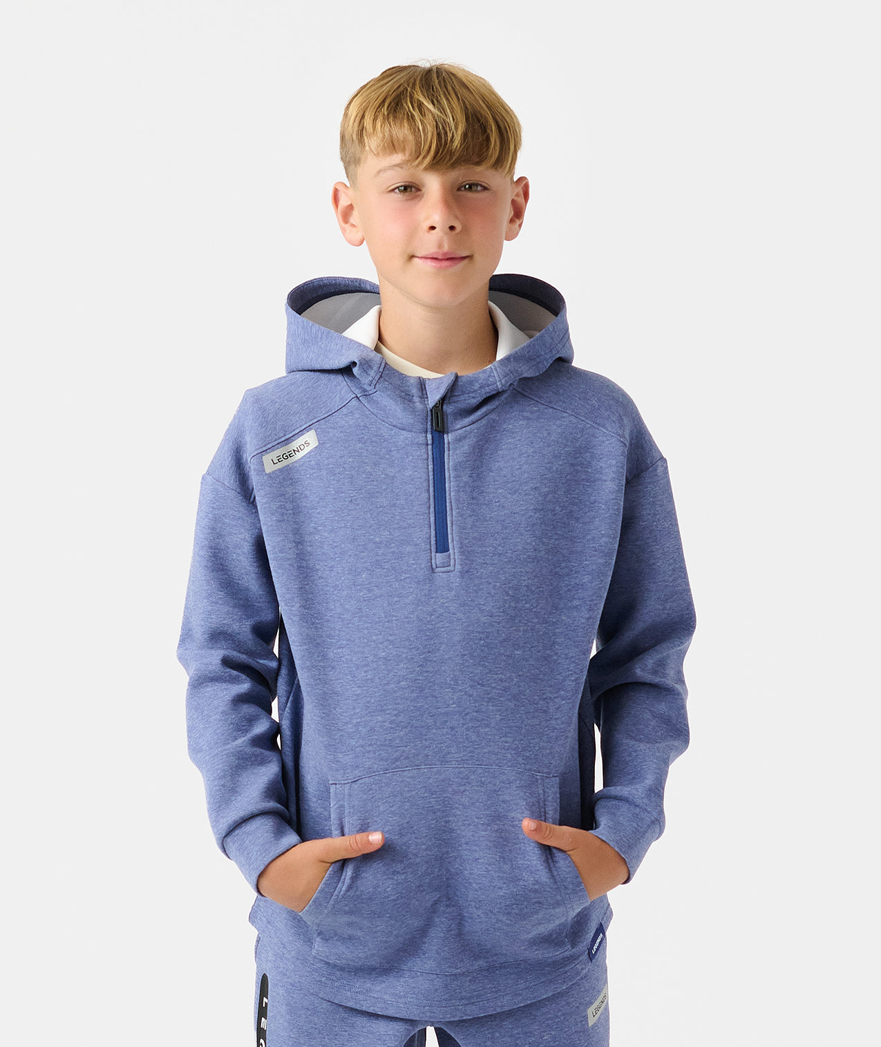Little Legends Hawthorne Tech Quarter Zip Orion Heather - 1