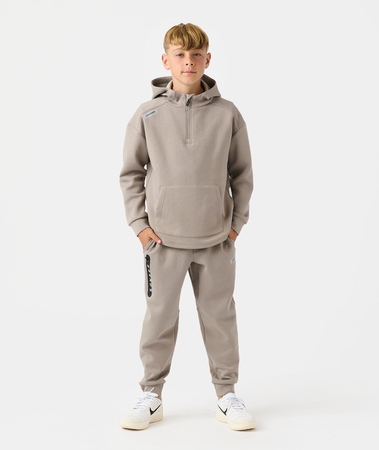 Little Legends Hawthorne Tech Quarter Zip Taupe - 8