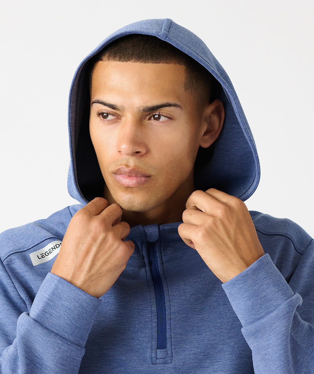 Hawthorne Tech Quarter Zip Hoodie (Slim-Fit) Orion Heather - 5