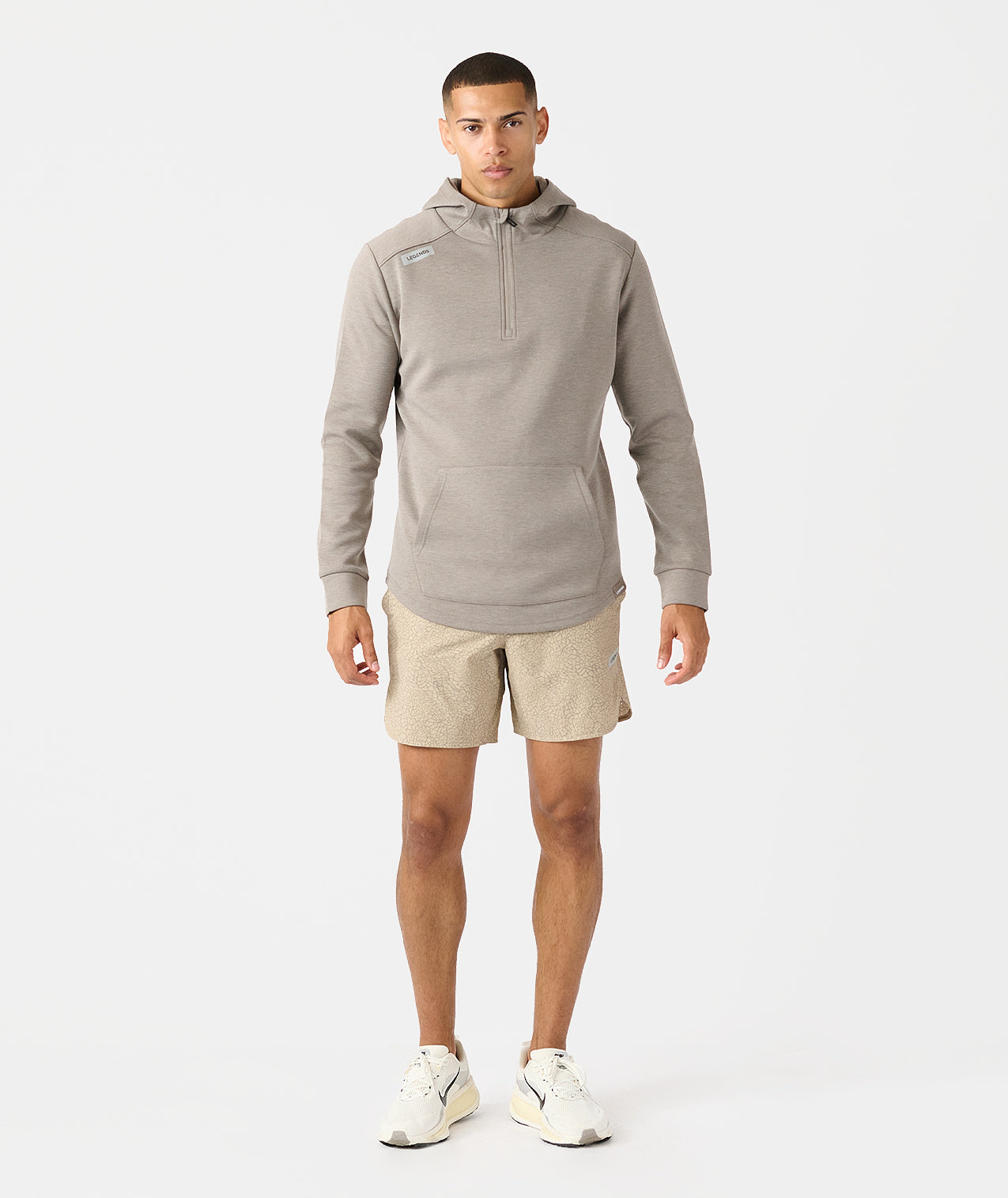 Hawthorne Tech Quarter Zip Hoodie (Slim-Fit) Taupe Heather – Legends