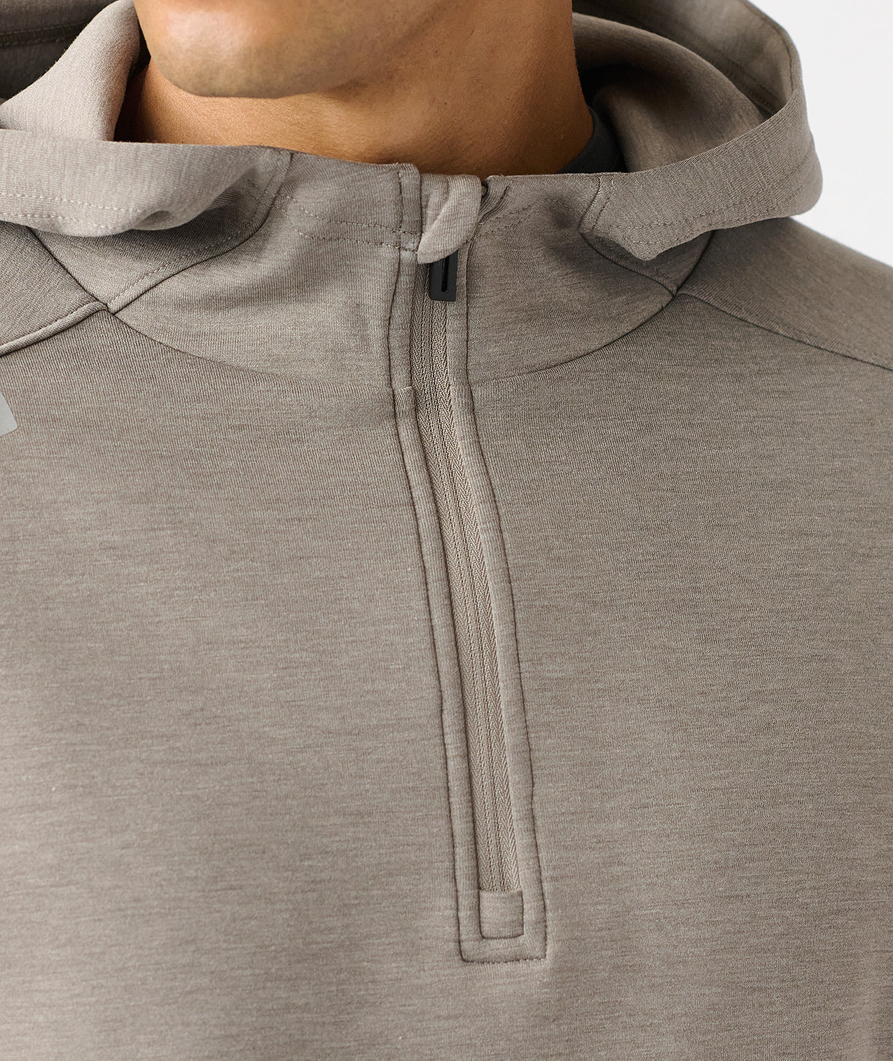 Hawthorne Tech Quarter Zip Hoodie (Slim-Fit) Taupe Heather - 9