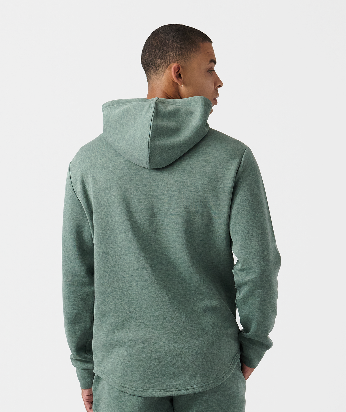 Hawthorne Tech Hoodie Dark Moss Heather - 3
