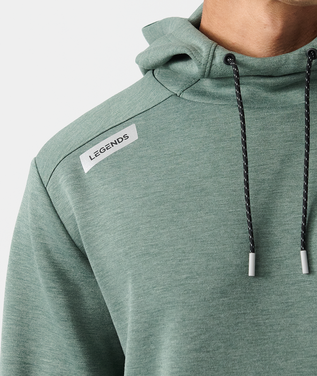 Hawthorne Tech Hoodie Dark Moss Heather - 4