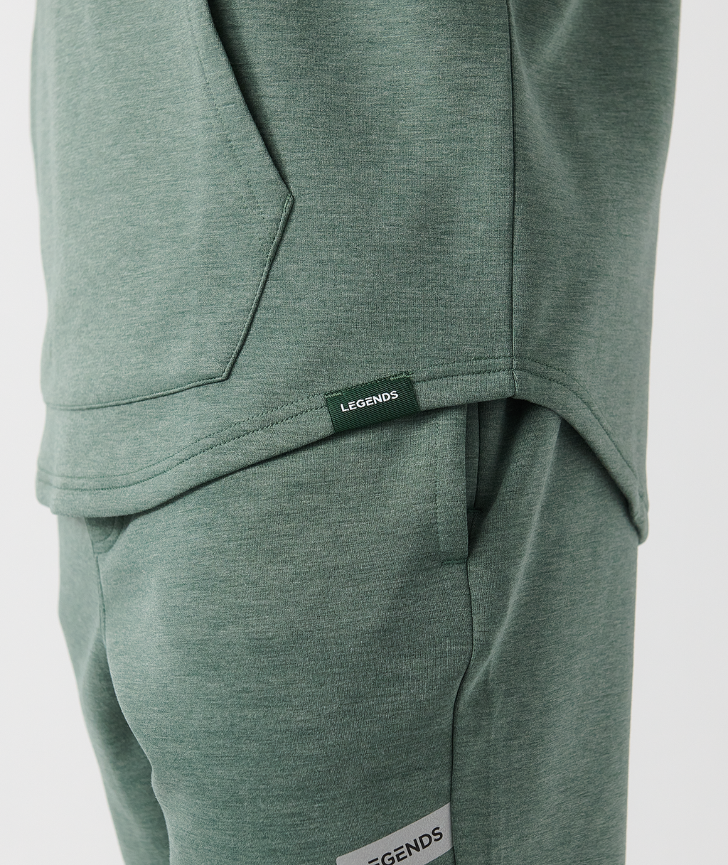 Hawthorne Tech Hoodie Dark Moss Heather - 5