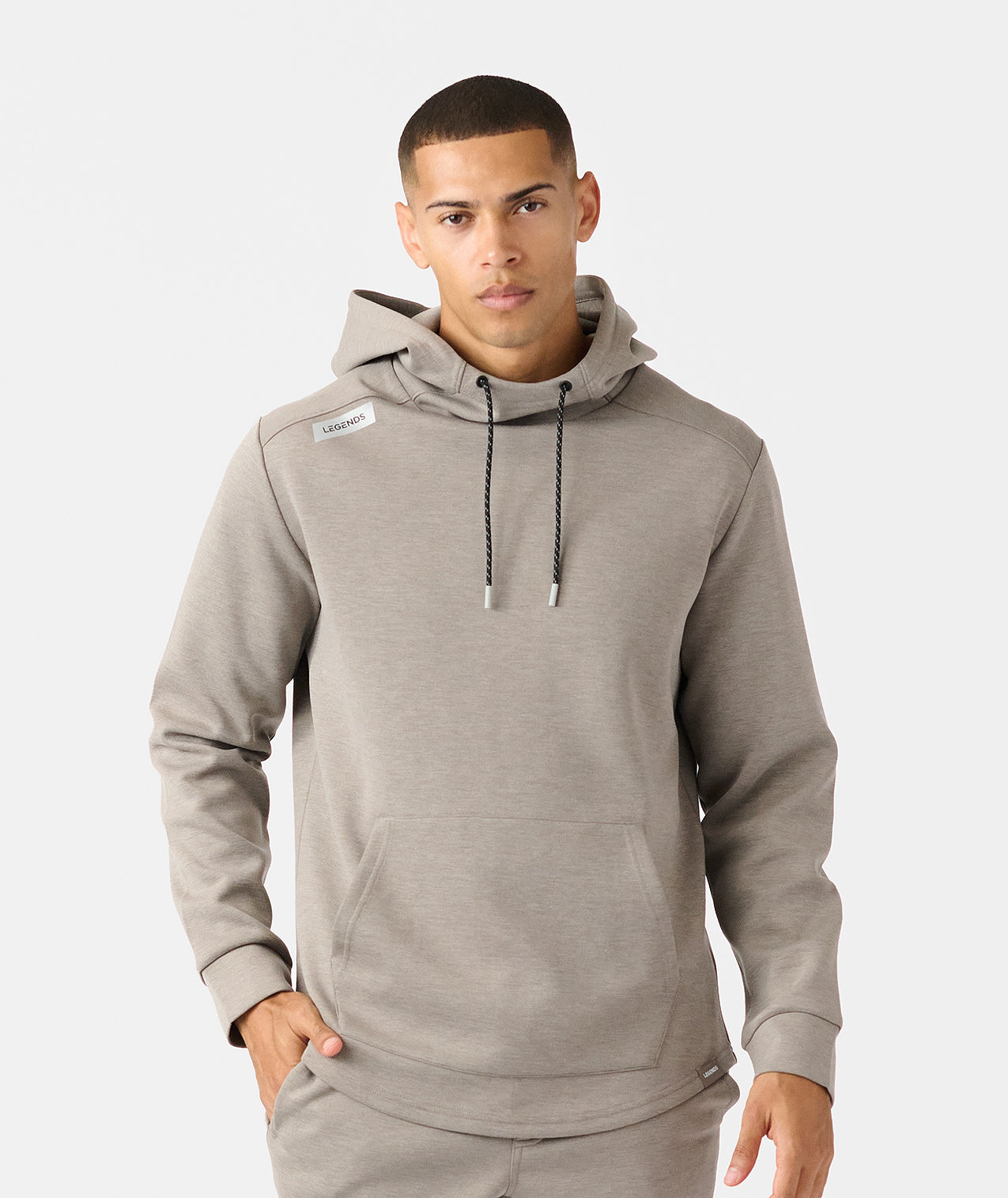 Hawthorne Tech Hoodie Taupe Heather - 1