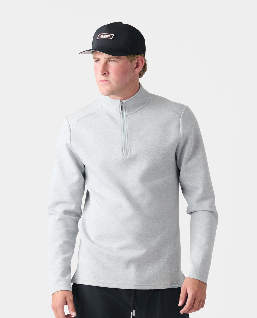 Scuba Quarter Zip Heather Gray - 1