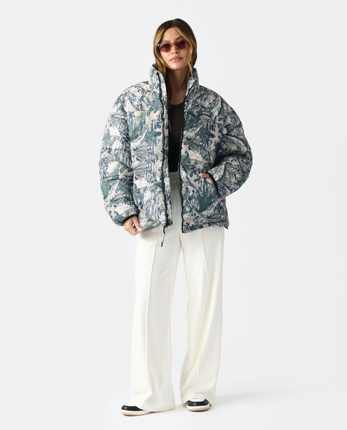 Alpine Puffer Jacket Forest Camo Ice
