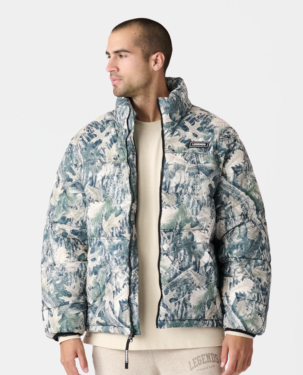 Alpine Puffer Jacket Forest Camo Ice