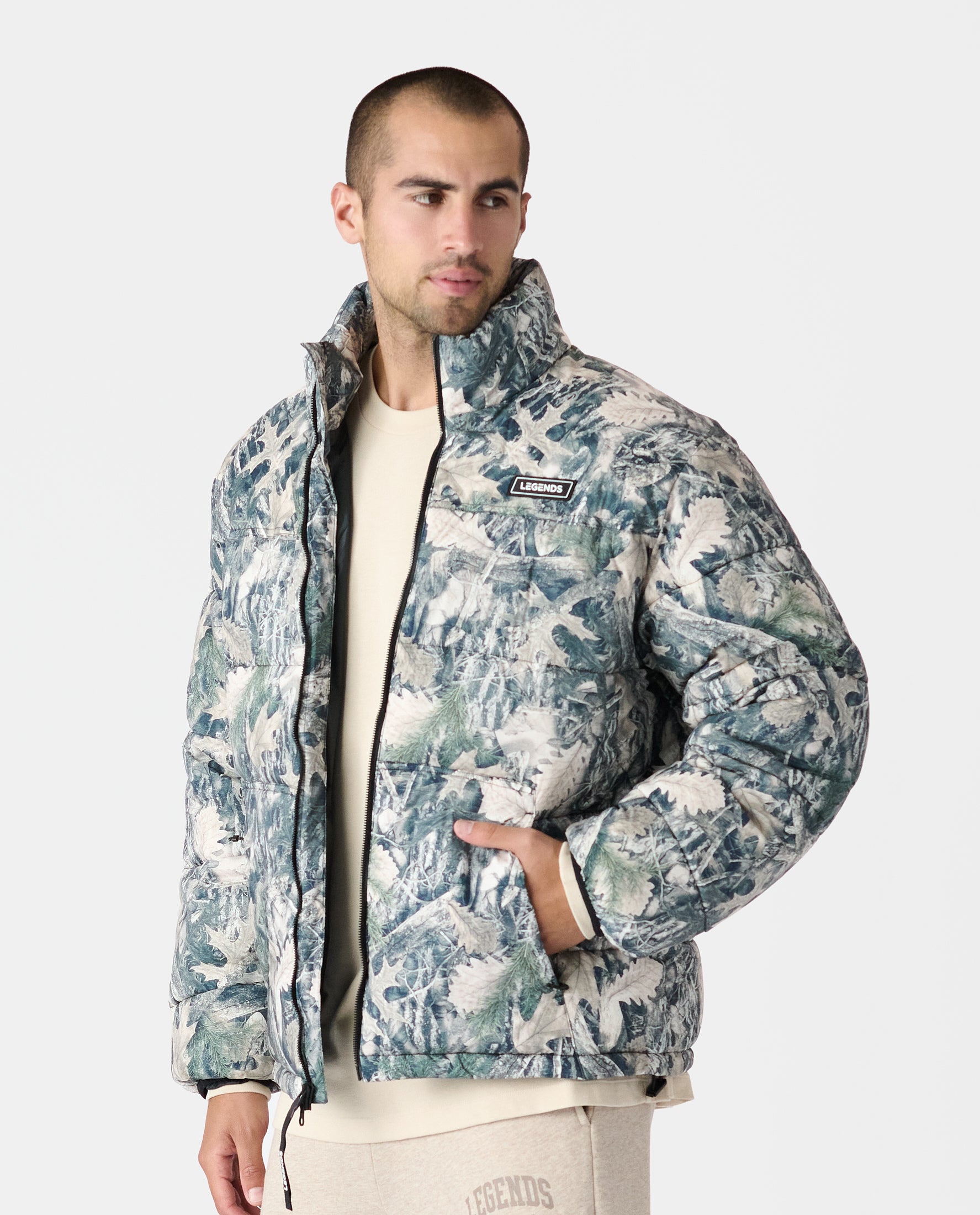 Alpine Puffer Jacket Forest Camo Ice