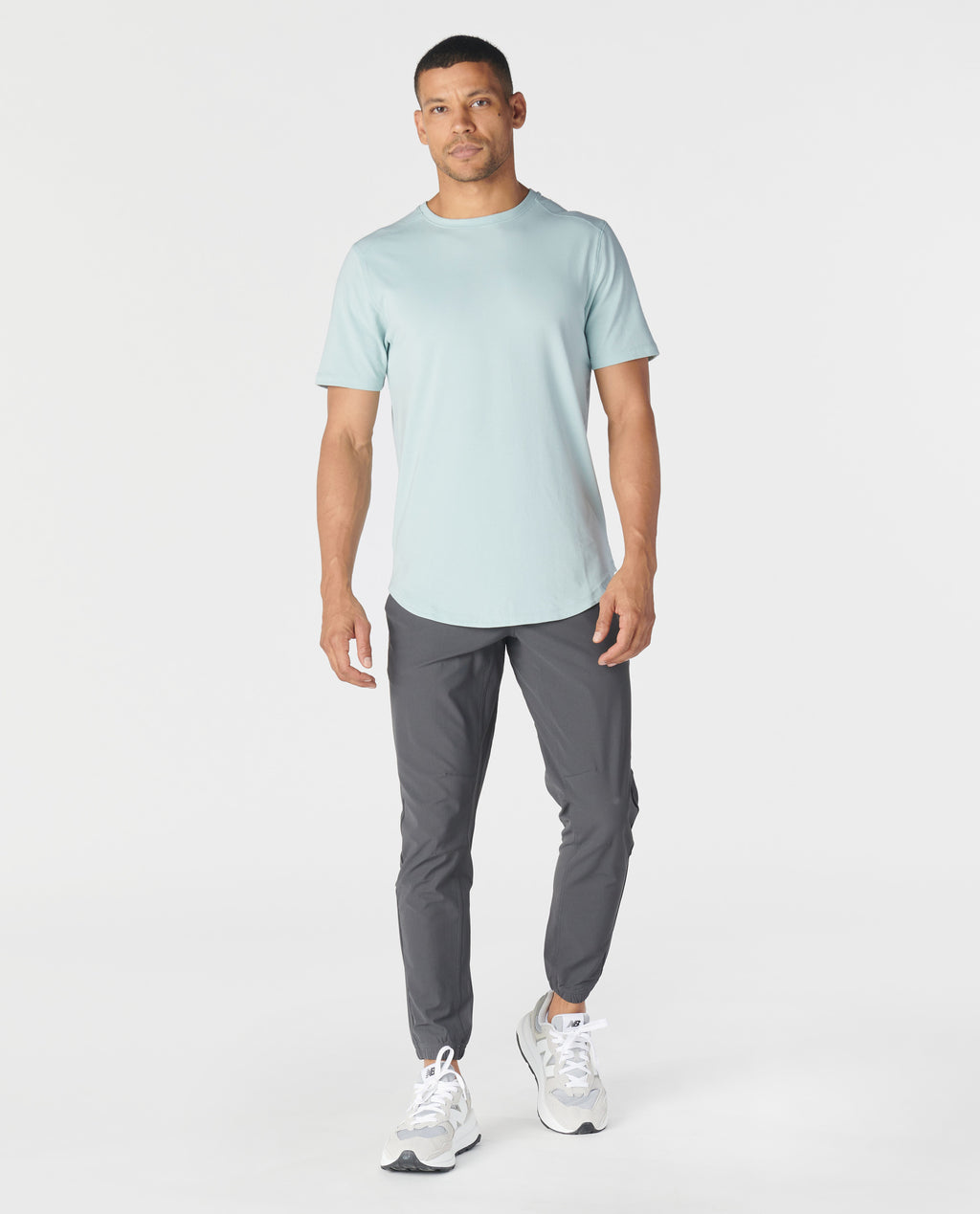 Aviation Tee Curved Hem Cloud Blue - 4