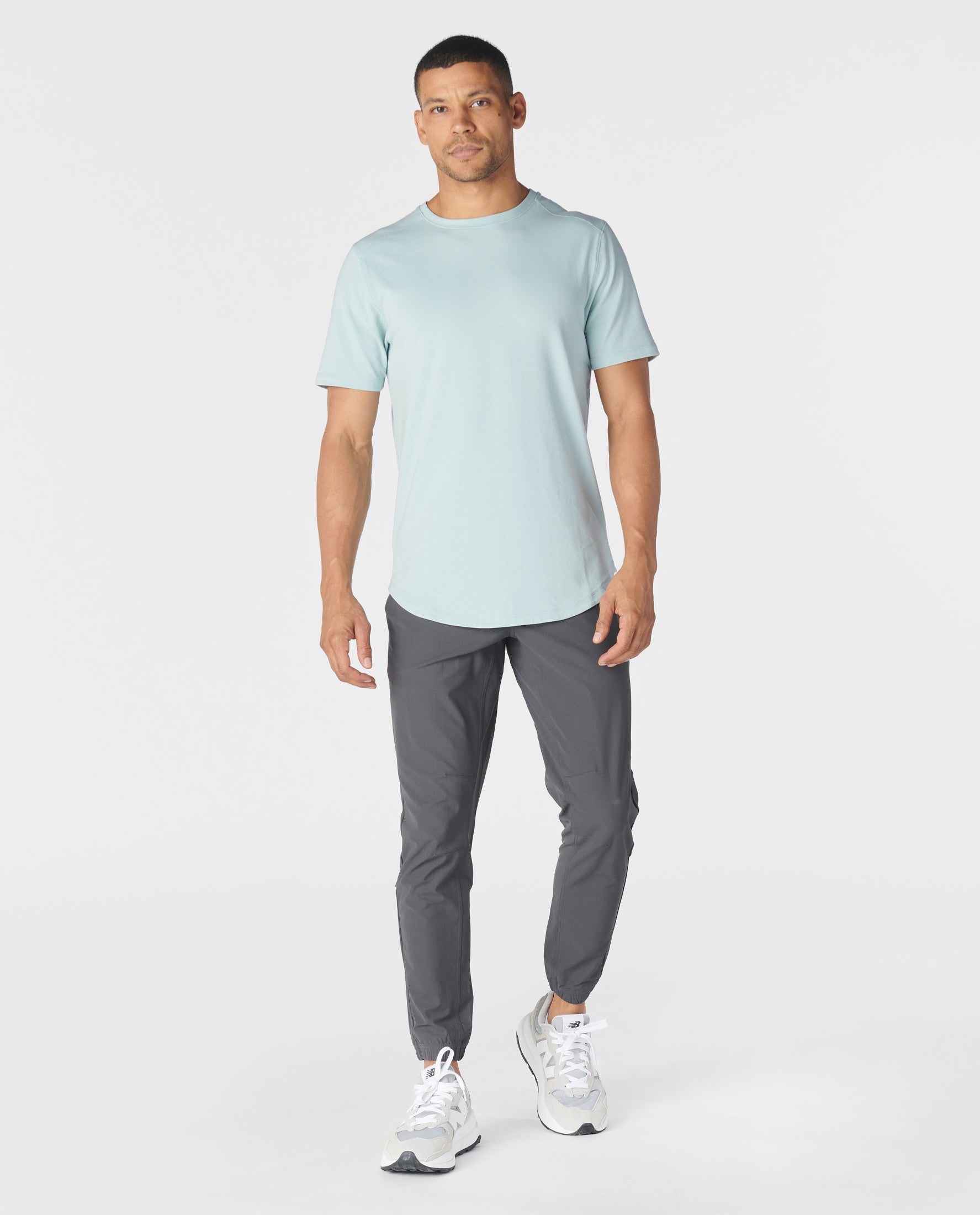 Aviation Tee Curved Hem Cloud Blue - 4