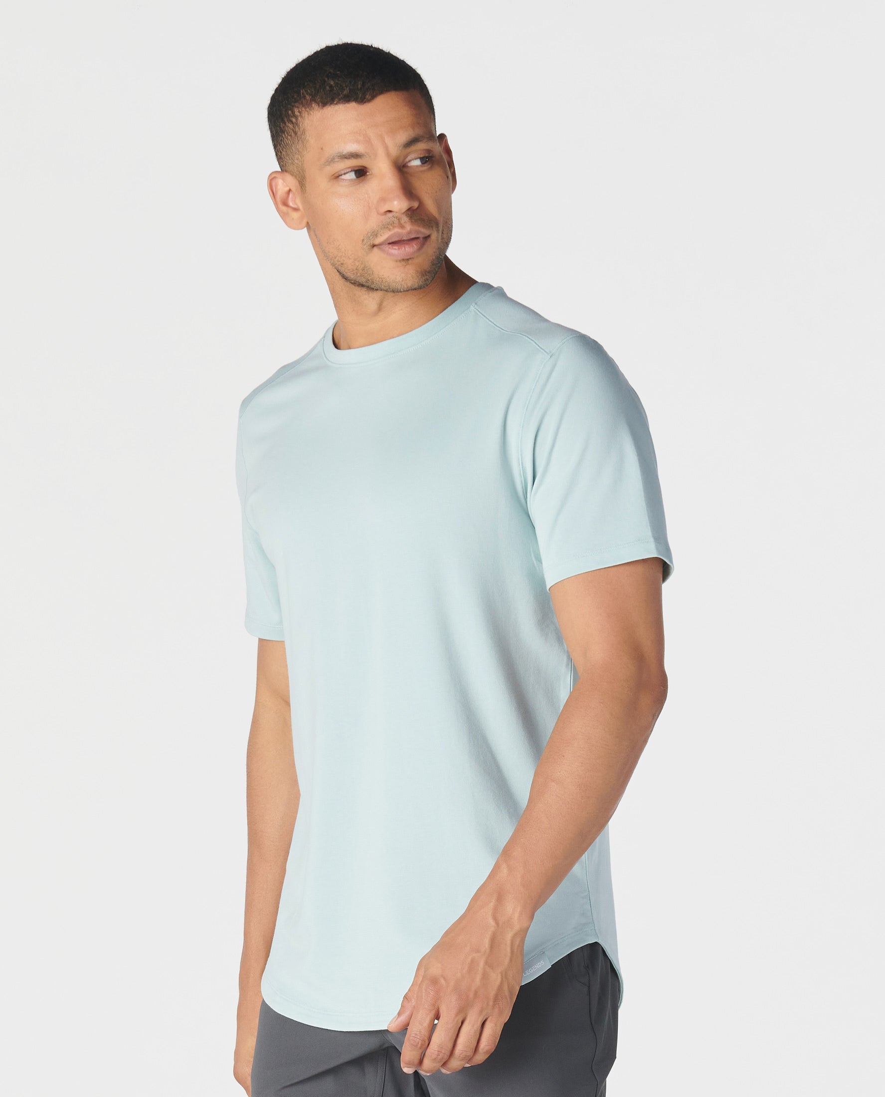Aviation Tee Curved Hem Cloud Blue - 2